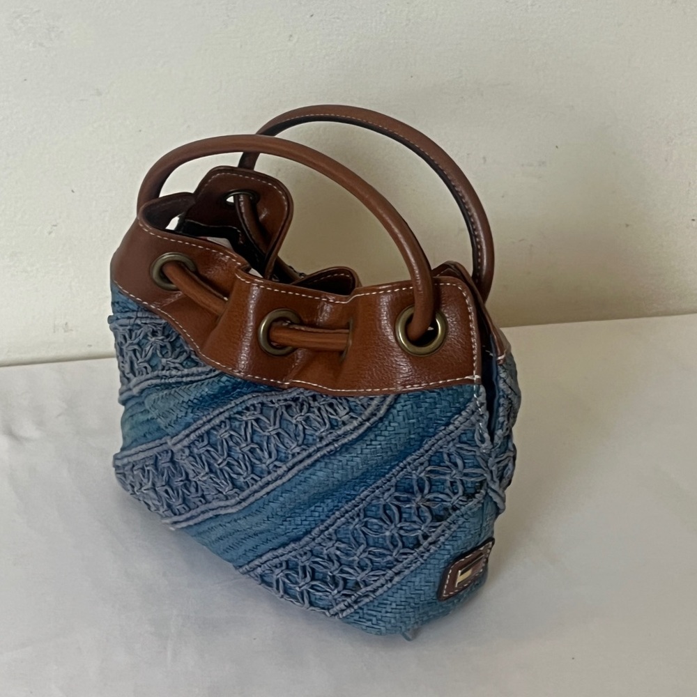 Tommy Hilfiger Denim Draw string Double Handbag. - Picture 9 of 16